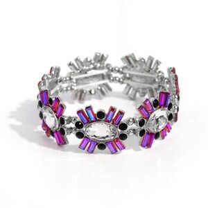 Elegant Silver and Purple Bracelet